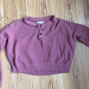 Pink cropped sweater